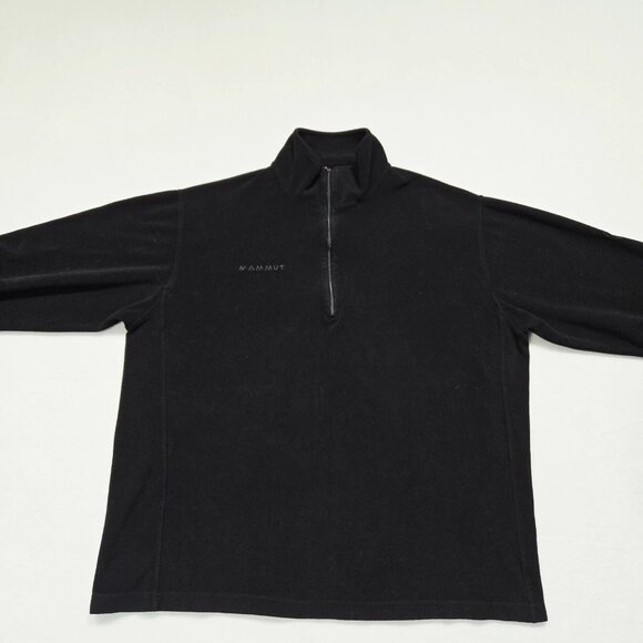 Mammut Tecnopile Sweatshirt Womens Black Fleece Half‎ Zip Streetwear Pullover M - Picture 2 of 13